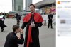 Poseł Ryfinski żegnany przed Centralnym