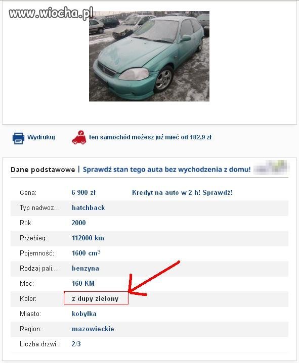Rzadki kolor.