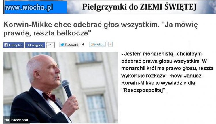 Chce być Królem!!!