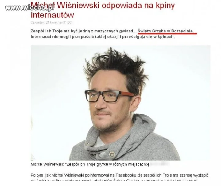 Wiśniewski gwiazdą na Święcie Grzyba