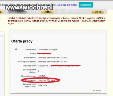 Dyskryminacja wiekowa urzędu miasta