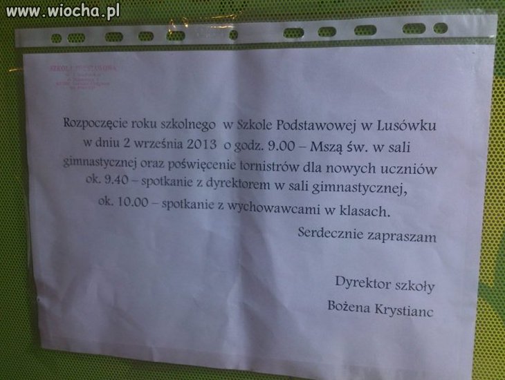 Tymczasem w świeckim kraju...