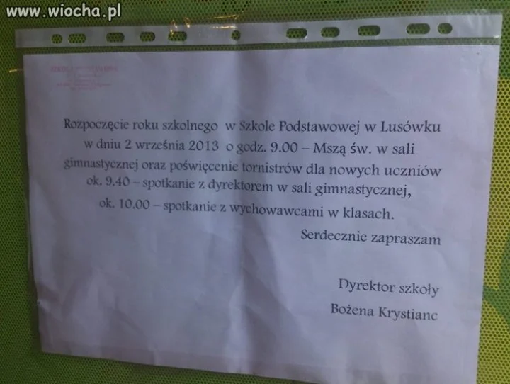 Tymczasem w świeckim kraju...