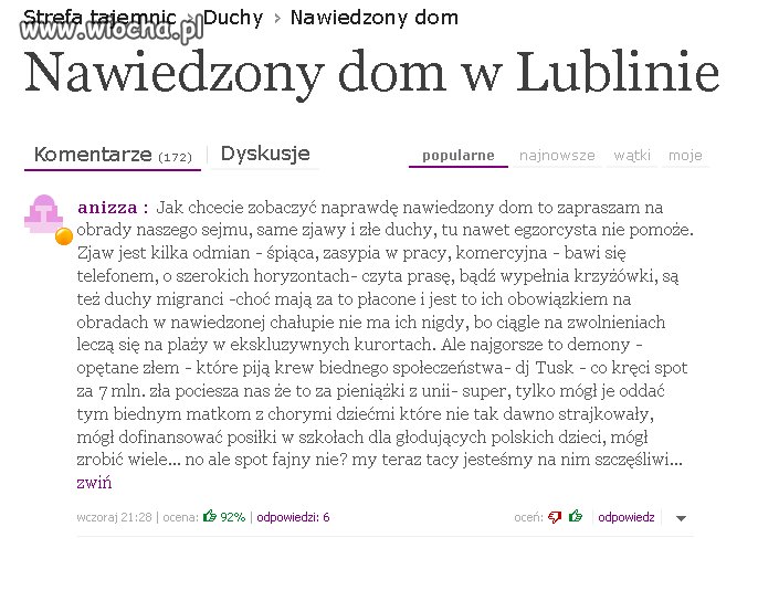 Komentarz pod artykułem mnie rozwalił...