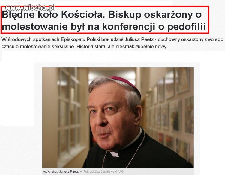 Kupował swym ministrantom czerwoną koronkową bieliznę. 