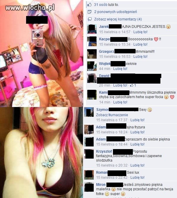 Gimnazjalistka na Facebooku