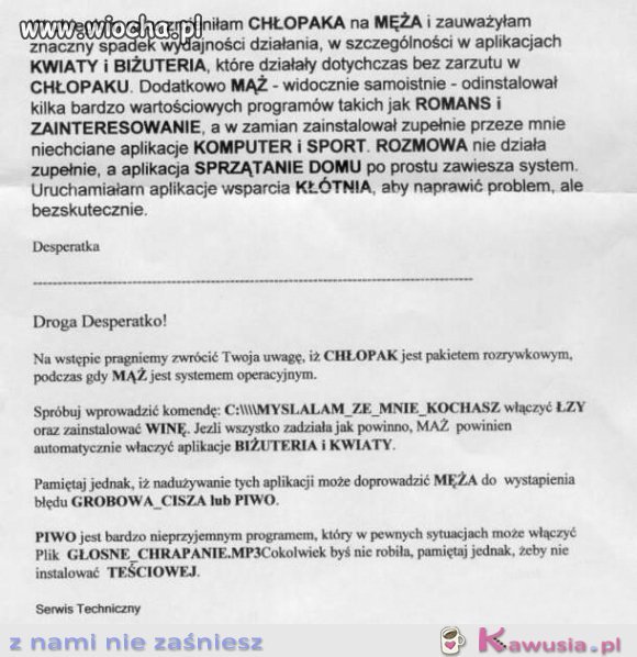 Calusieńka prawda o aplikacji chłopak