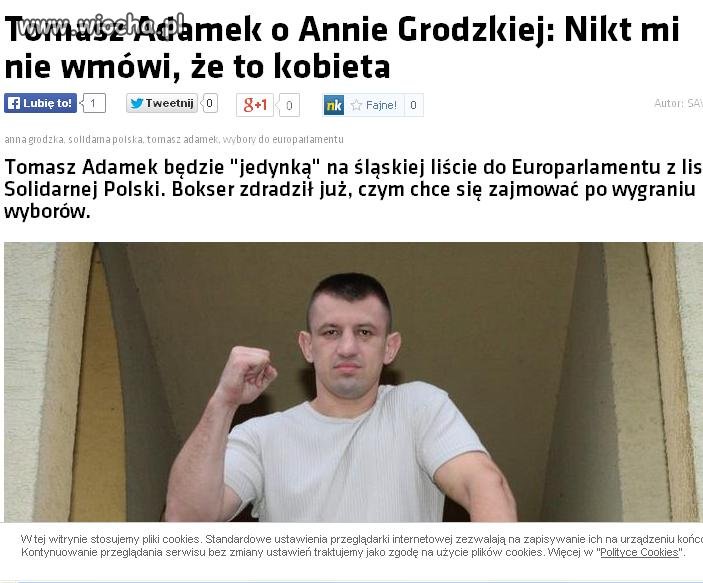 On wie dobrze, że żeby być europosłem