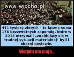 Trudna sytuacja materialna posłów...