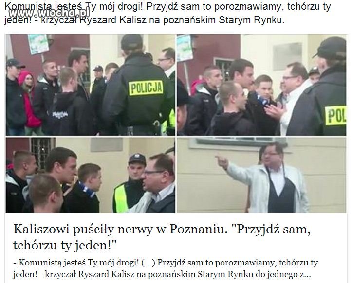 Rysiu oburzony kiedy ktoś go nazwał po imieniu 