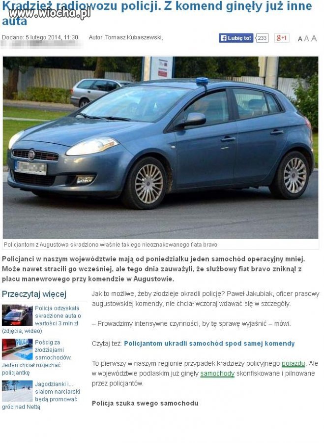 Kradzież radiowozu