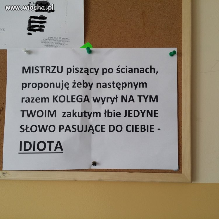 Dwa dni po odmalowaniu klatki schodowej