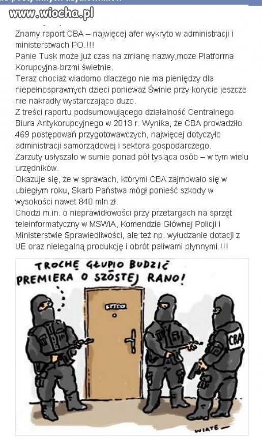 Najwięcej afer wykryto w administracji PO!!!