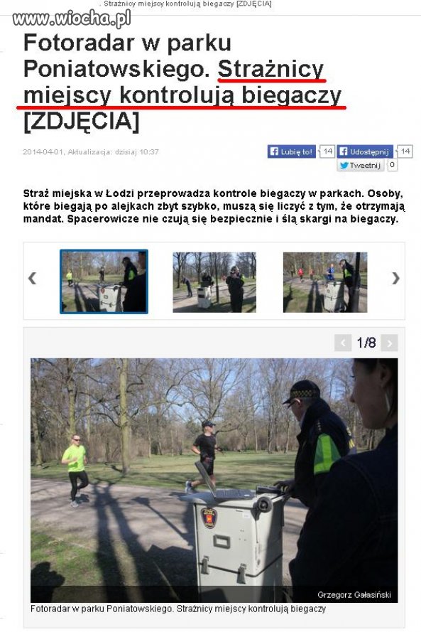 Czy ktoś mi powie z jaką szybkością wolno biegać po parku? 