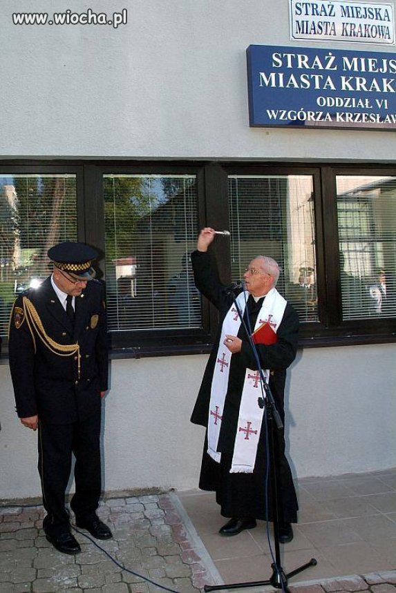 Święcenie strażnika straży miejskiej miasta Krakowa