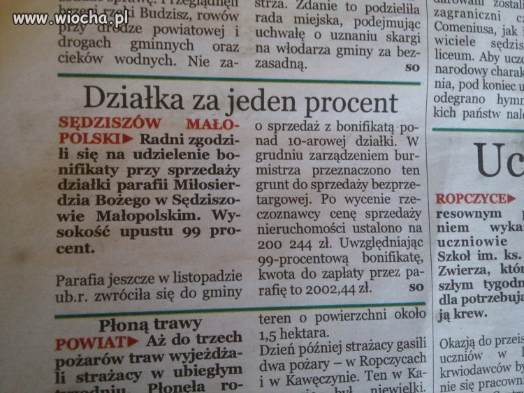 Też chcę działkę za 1%...