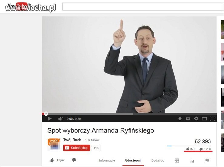 Z taką oceną filmiku ze spotem wyborczym do PE