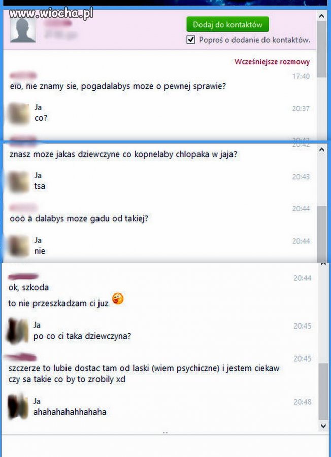 "Lubi dostać tam od laski"