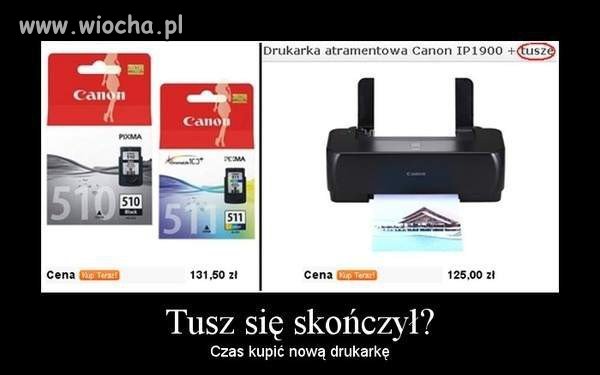 Tusz się skończył