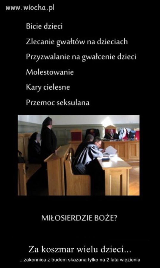 Tyle krzywd i tak śmieszna kara... 