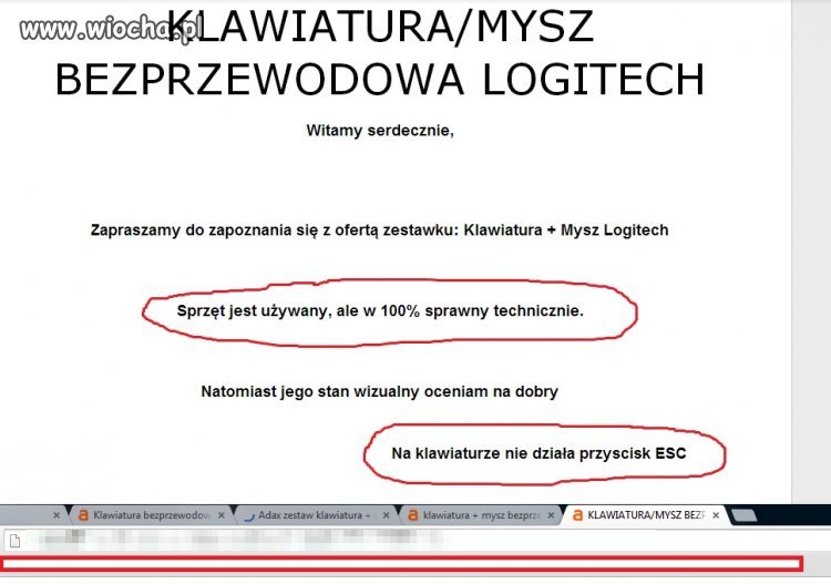 Logika sprzęt sprawny lecz klawisz nie działa