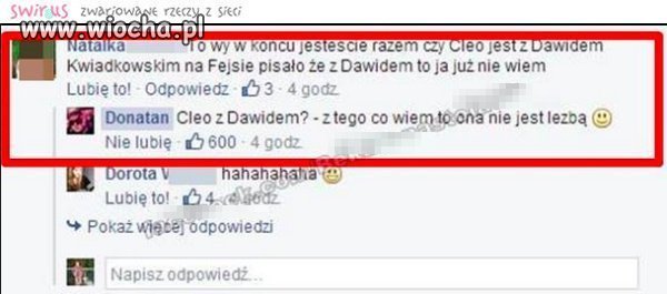 Donatan i jego jak zawsze dobra riposta 
