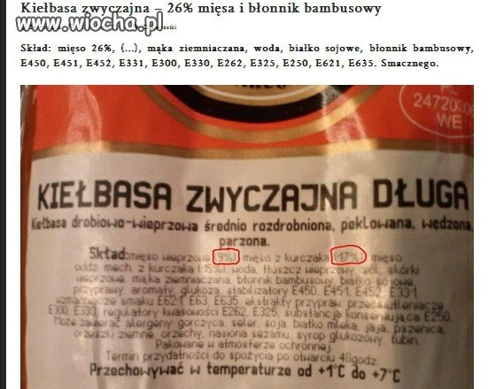 Tym nas karmią.Jakieś normy są na to?