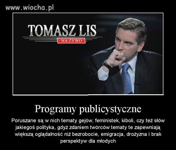 Tak wyglądają programy publicystyczne w Polsce,