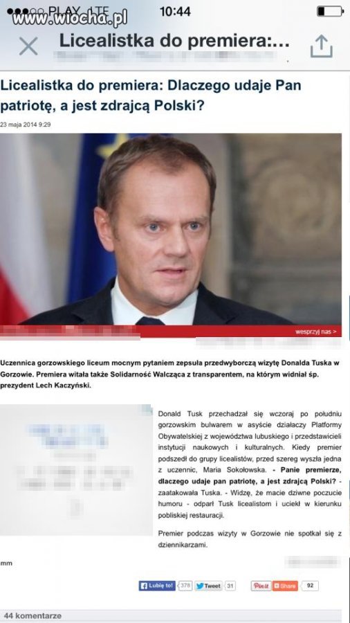 Licealistka do Tuska 