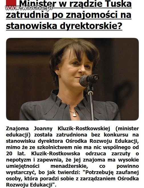 Aleksandra Zawłocka dyrektorem ORE,