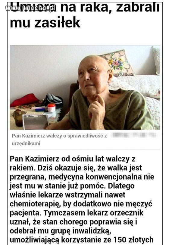 Lekarz orzecznik zna definicję człowieczeństwa... 
