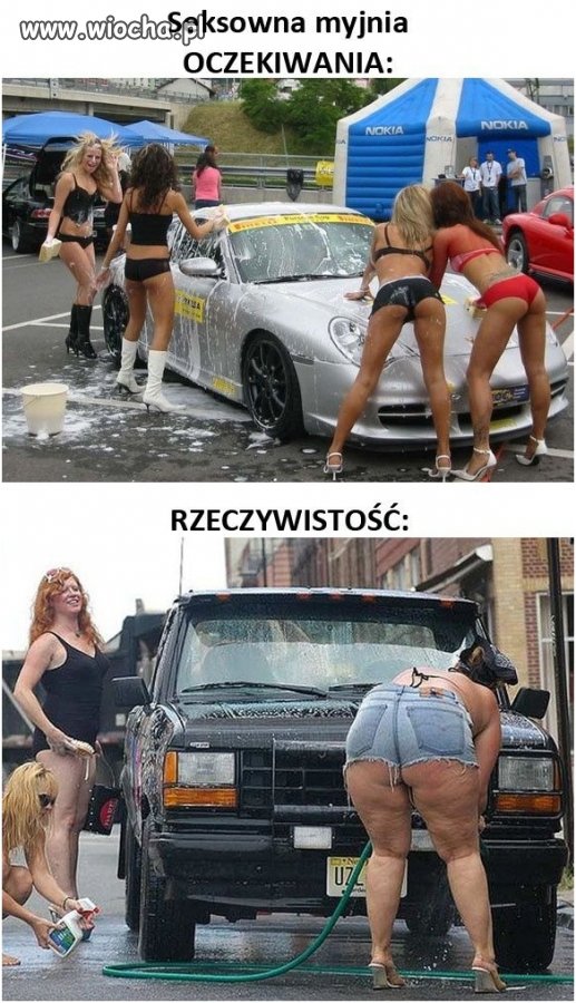 Seksowna myjnia: Oczekiwania vs Rzeczywistość