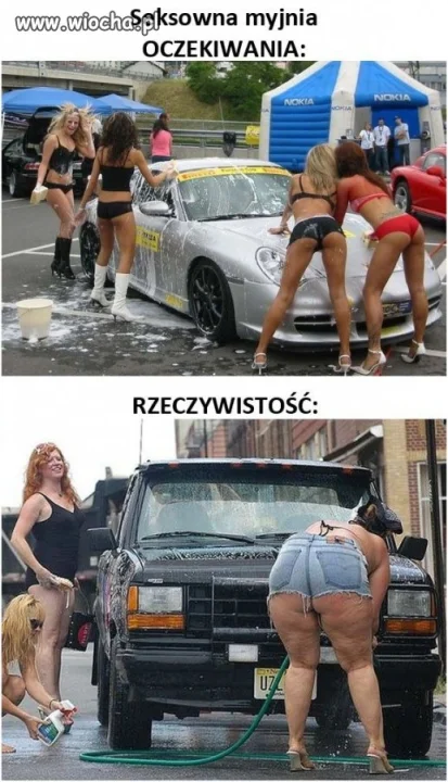 Seksowna myjnia: Oczekiwania vs Rzeczywistość