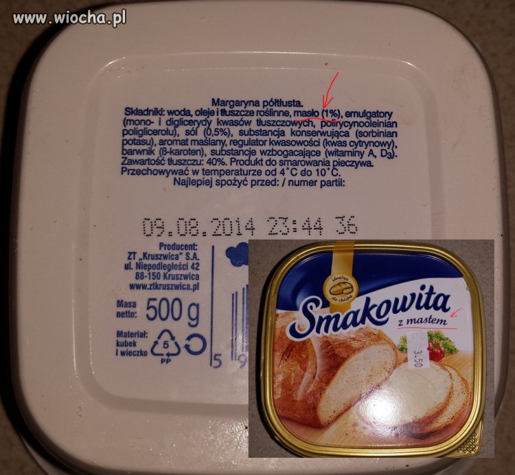 Smakowita z masłem ... 1% masła!
