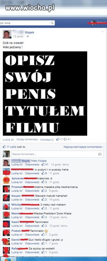 Ty też opisz swojego penisa tytułem filmu już dziś