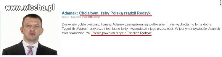 Już rządzi...