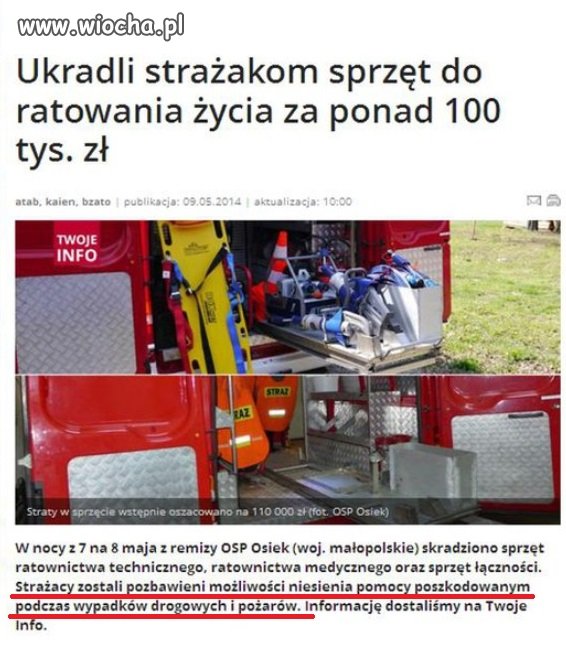 Trzeba być śmieciem żeby coś takiego zrobić