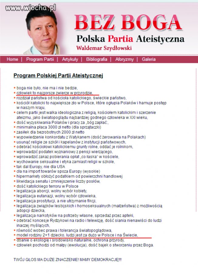 Z niektórymi postulatami mogę się zgodzić-ale jak  ma
