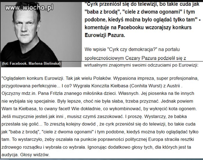 Cyrk w telewizji? jak zawsze na eurovizji!