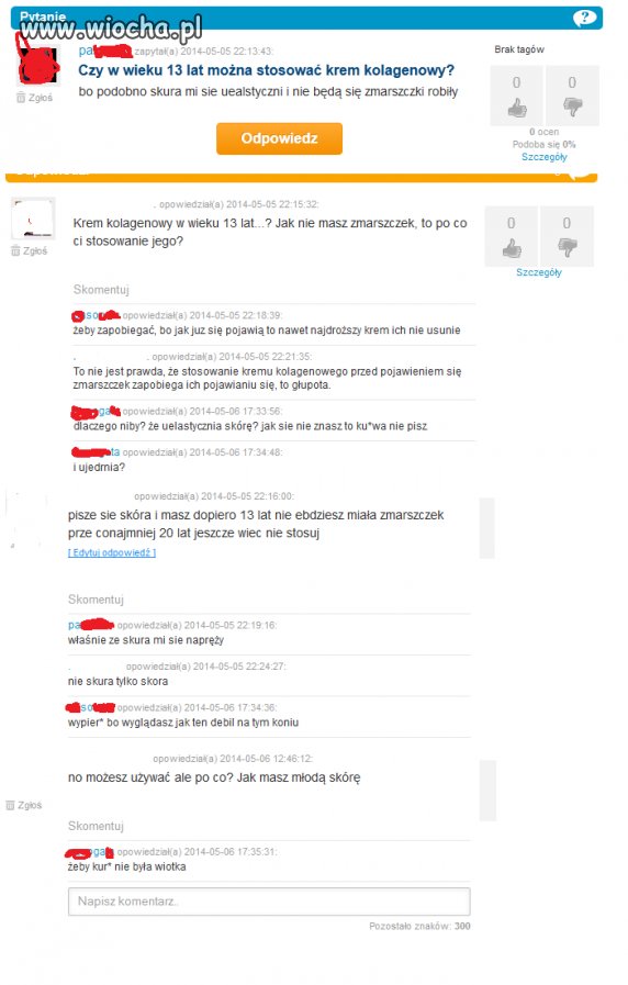 Wulgarna 13 latka i krem kolagenowy 