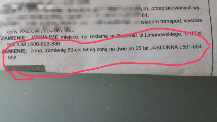 A tym czasem w anonsach