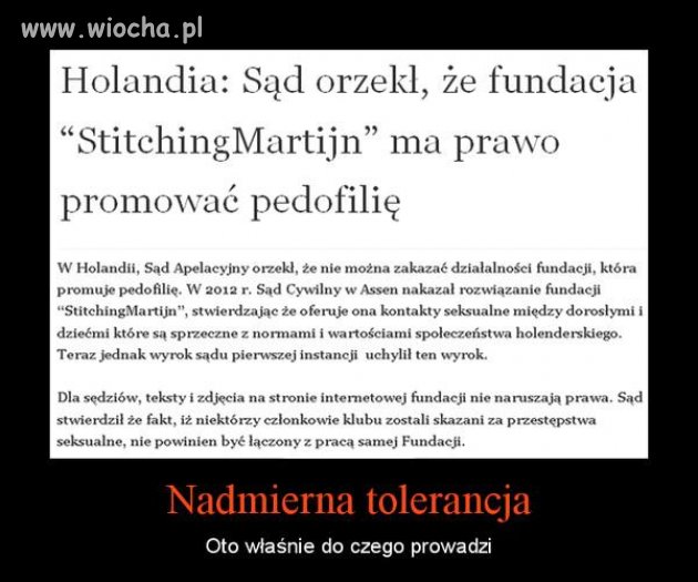 Tolerancja-prawa pedofilów...