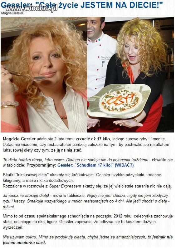 Gesslerowa na diecie?