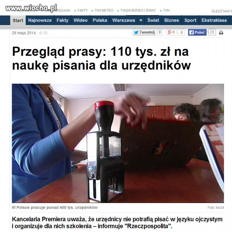 Kto zatrudnił urzedników nieumiejących pisać ?