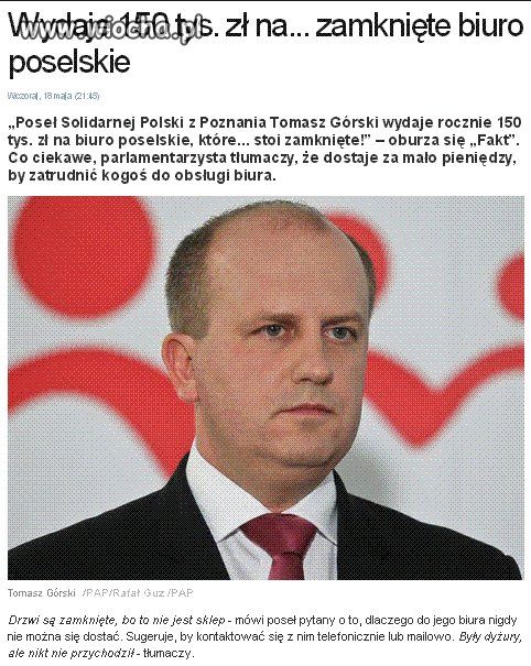I za czyje pieniądze to wszystko?