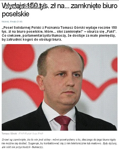 I za czyje pieniądze to wszystko?