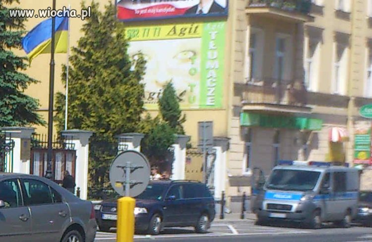Policja non stop pilnuje ambasady Ukrainy -Lublin