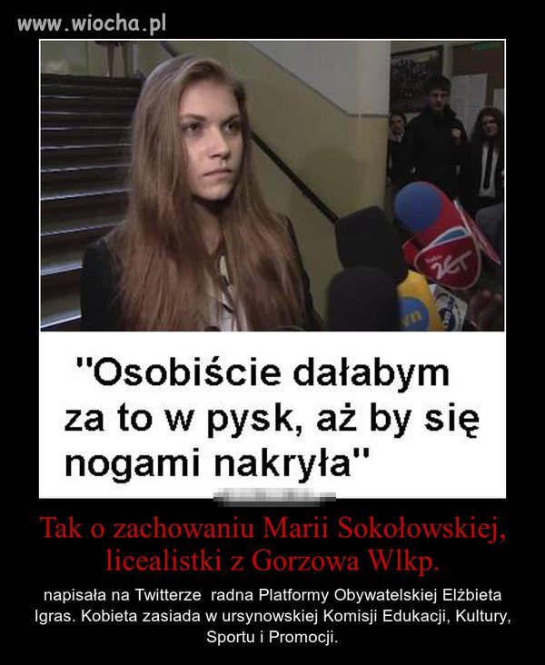 Powiedziała tylko co sądzi o Tusku
