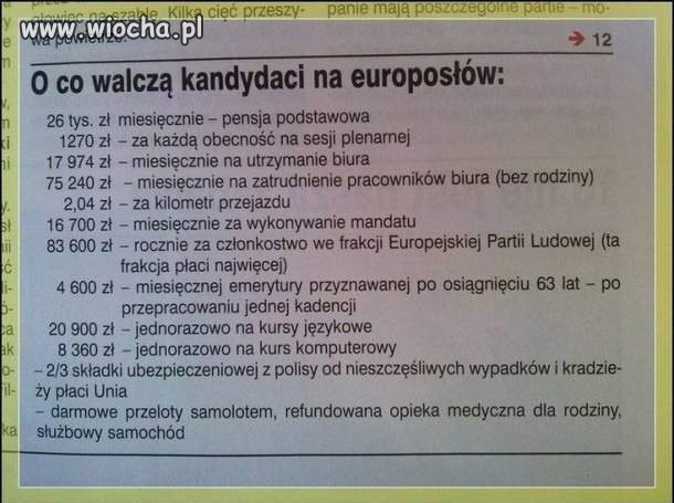 Wypasione euro poselskie koryto.. 