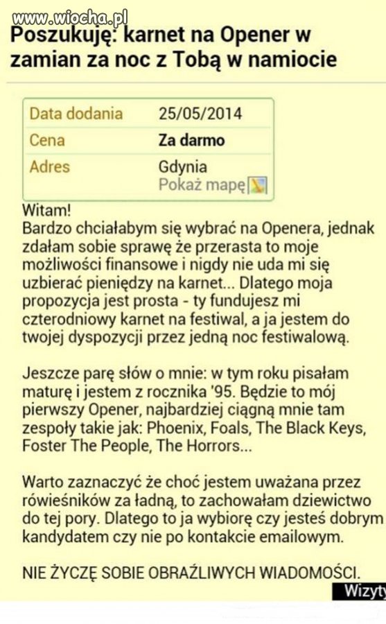 Będzie miała branie.